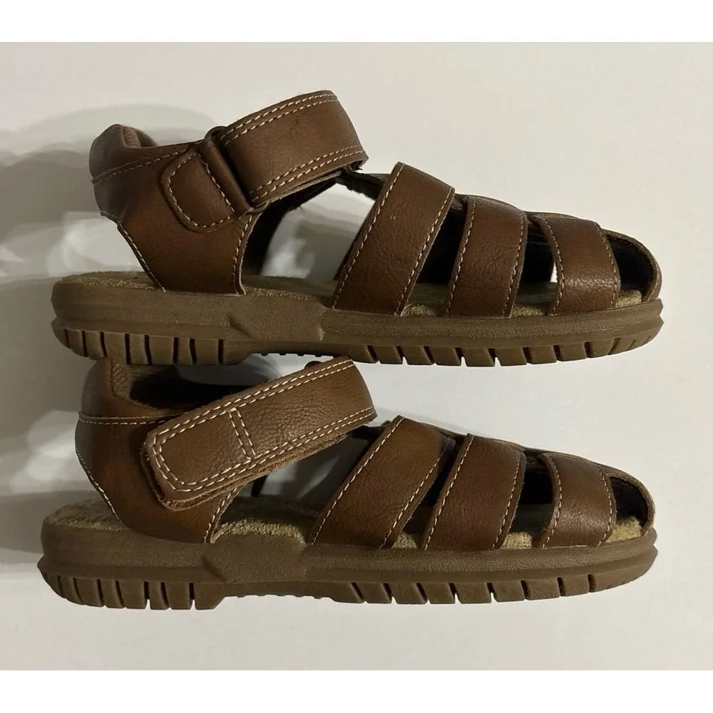Children's Place Brown Sandals (sz. 1 boys) 2000s style